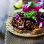 Jackfruit tacos with slaw