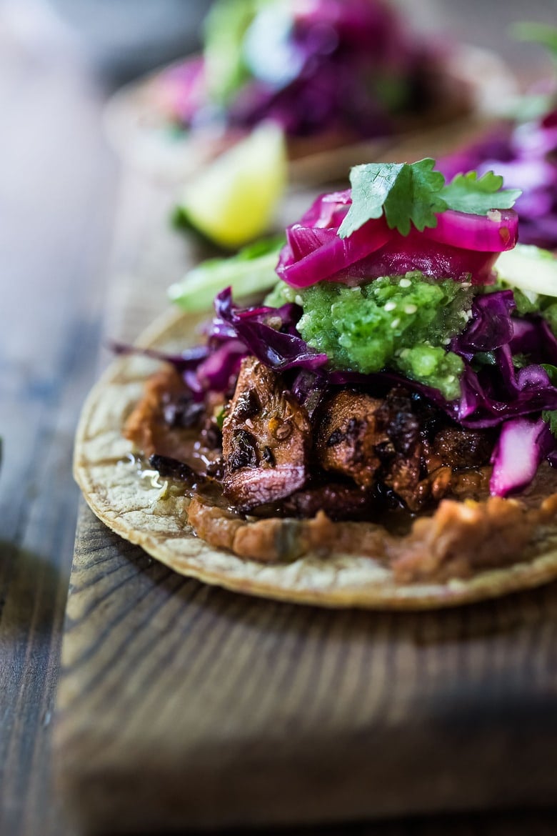 Jackfruit tacos with slaw