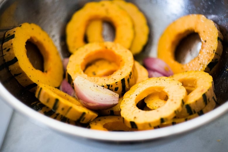 seasoning Delicata squash 