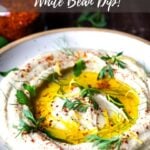 Lemony Artichoke White Bean Dip - a quick and easy Vegan Appetizer (a twist on "hummus") that can be made in 10 minutes flat. Great for parties and gatherings and made with simple pantry ingredients! #artichokedip #vegandip #veganappetizer #whitebeandip #whitebeanhummus