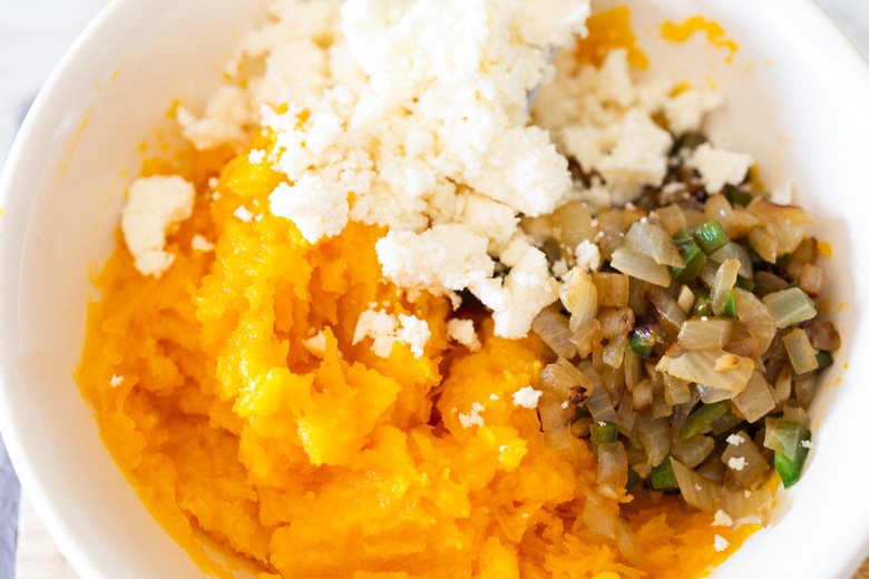 Butternut filling for tamales with poblanos