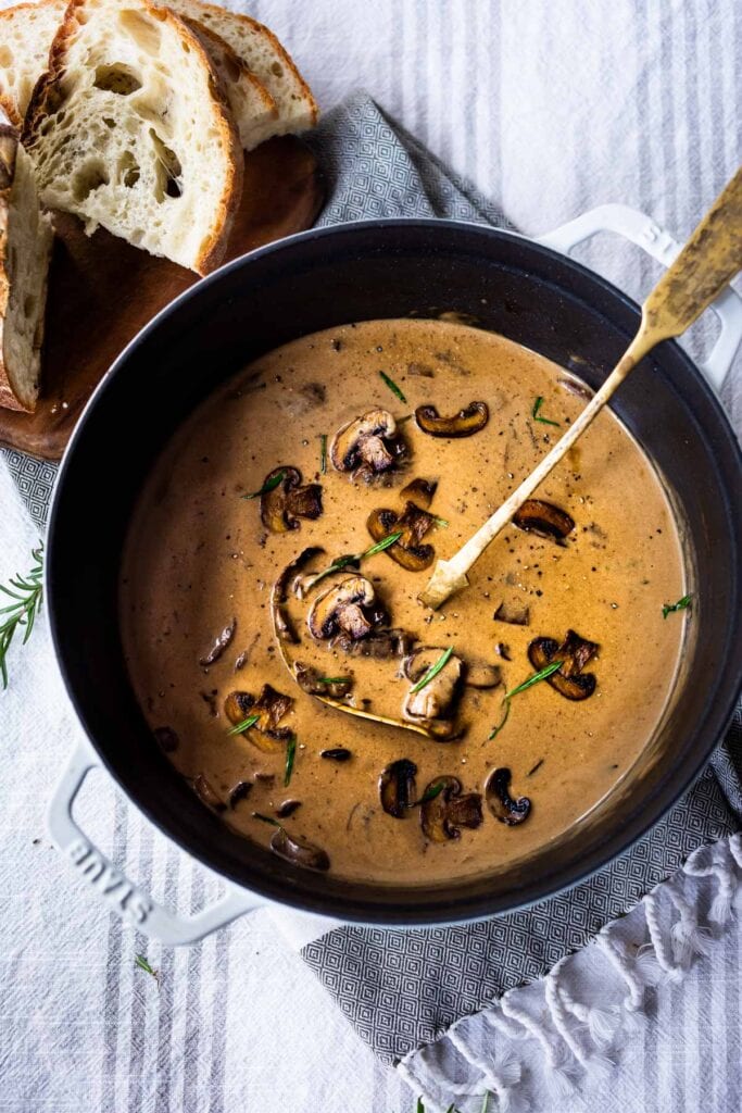 Creamy Mushroom Soup | Feasting At Home