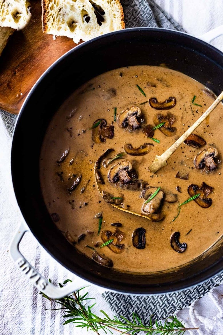 This Mushroom Soup in a pot.