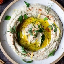 Lemony Artichoke White bean Dip