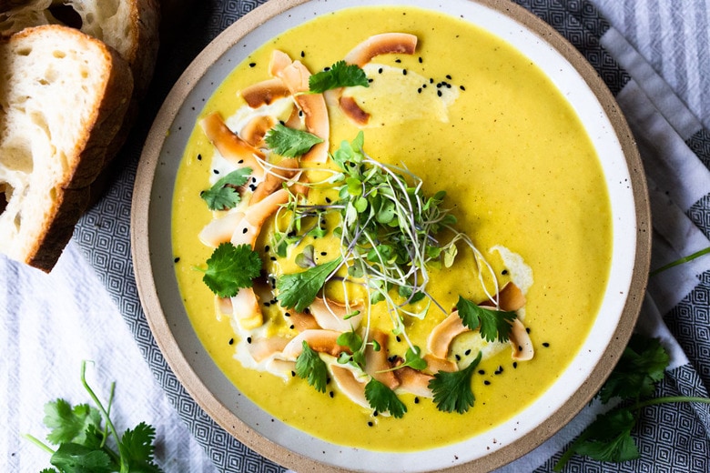 Curried cauliflower soup: