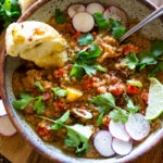 This Moroccan Red Lentil Quinoa Soup is made with simple ingredients, easy to make and full of delicious flavor! Make this in an Instant Pot or stove top. #lentilsoup #veganlentilsoup #vegansoup #quinoasoup #moroccansoup #redlentilsoup