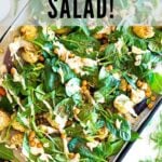 Warm Winter Salad - a hearty "entree" salad made on a sheet pan with roasted cauliflower, carrots, fennel and chickpeas, topped with spinach, drizzled with Everyday Tahini Sauce and sprinkled with fresh dill and Egyptian Dukkah. Vegan, Gluten-free and low carb.