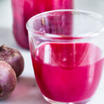How to Make Beet Kvass! A sparkly Ukrainian probiotic drink made with beets, sea salt and water. Full of healthy probiotics from the Lacto-fermentation, Beet Kvass is believed to help boost immunity. It tastes slightly sweet, tangy, earthy and salty- but in a good way! With just 10 minutes of hands-on time,it is so simple- just let mother nature take its course. (Allow 2 weeks for fermentation- see notes for speeding up this process.)