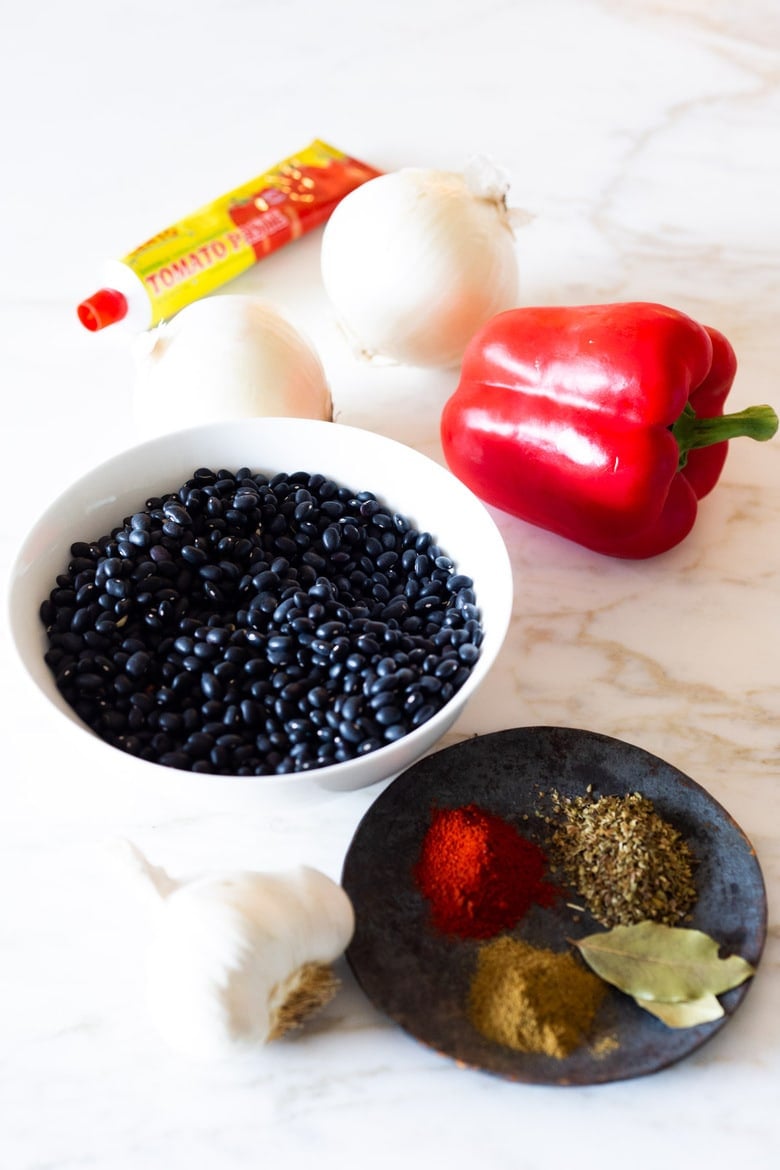 The best black bean soup using dry beans in an instant pot