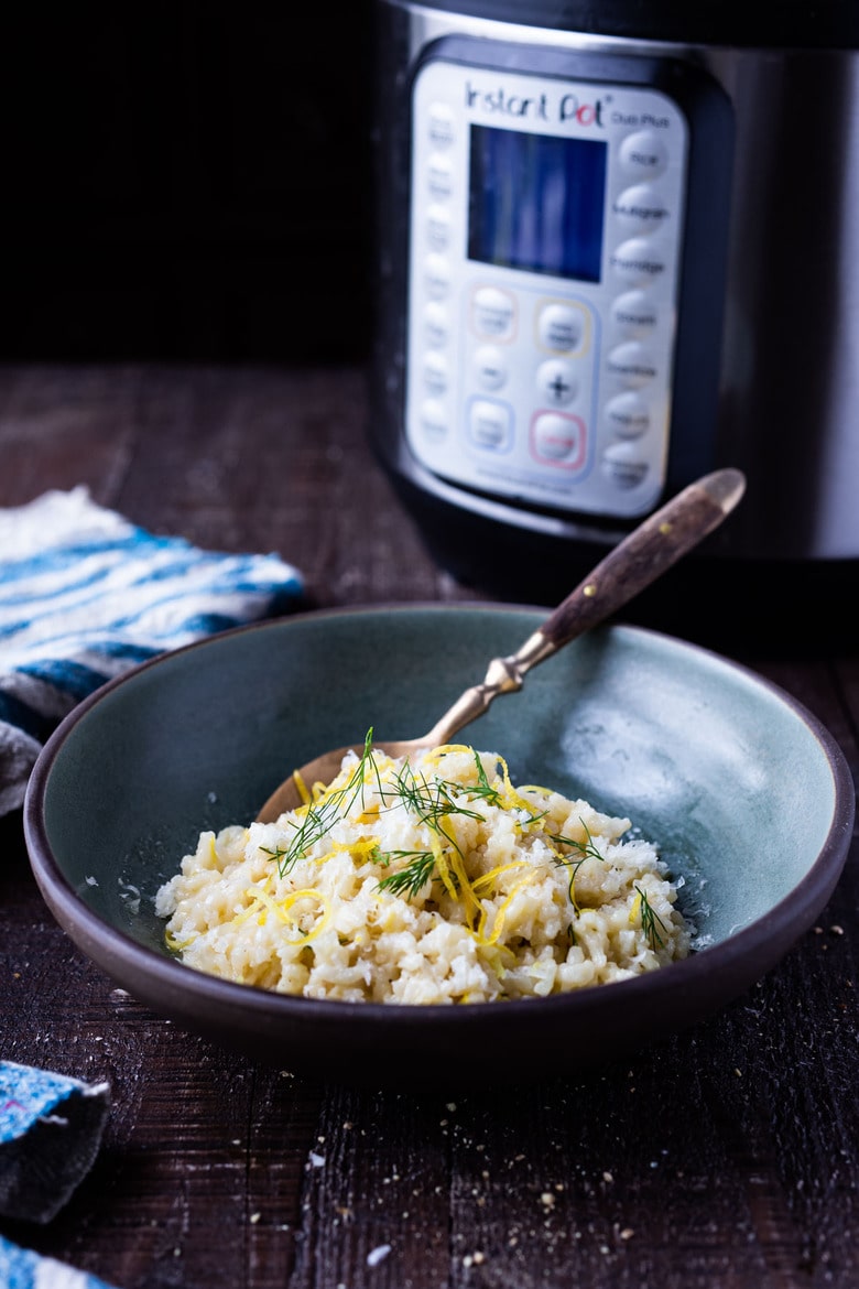 Pressure Cooker Risotto with Lemon, Leeks & Tarragon