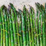 Best Asparagus Recipes! Simple Roasted Asparagus with olive oil, garlic, lemon zest, baked at 400F, in about 20 minutes. A fast, easy, healthy vegetable side dish that pairs with so many things!