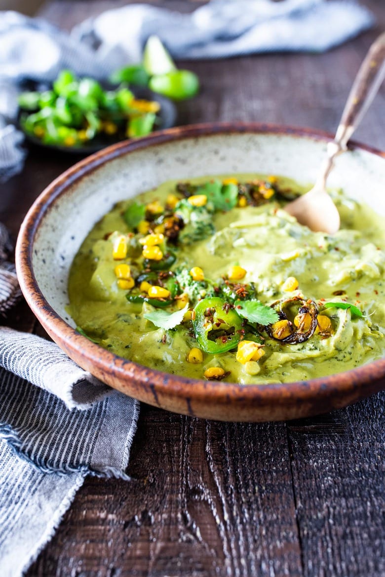 Vegan Broccoli "Cheddar" Soup with Jalapeño - a fast and easy vegan dinner recipe that is healthy, vegan and keto! 