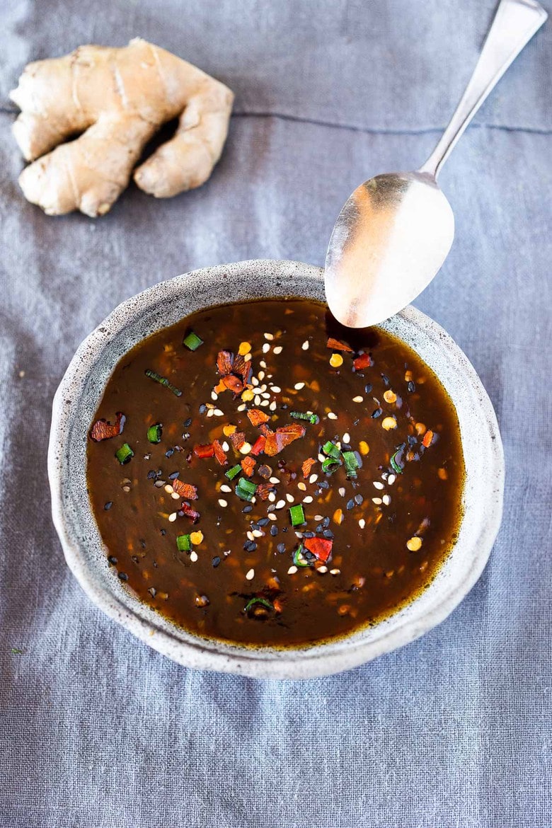 Here's an EASY recipe for Homemade Teriyaki Sauce that can be made in 15 minutes to use as a marinade, stirfry sauce or flavorful dipping sauce. You'll never buy bottled again! Â Vegan and Gluten-free adaptable!Â
