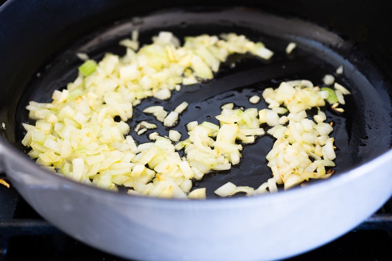 sautéing onion 