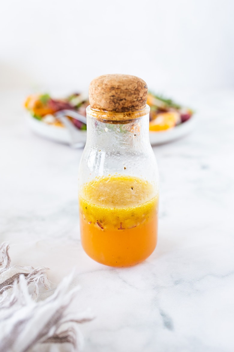 Citrus Shallot Vinaigrette for Moroccan Orange Salad 