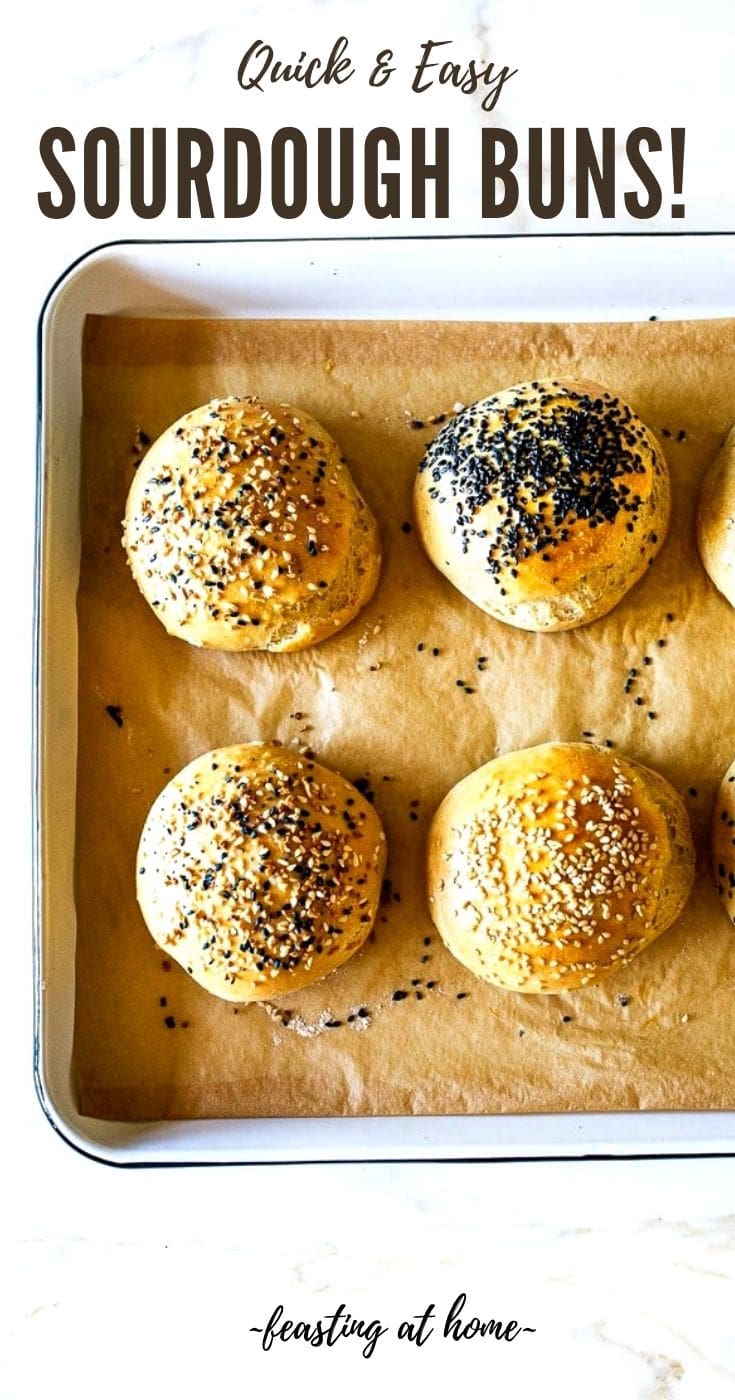 Quick Sourdough Buns