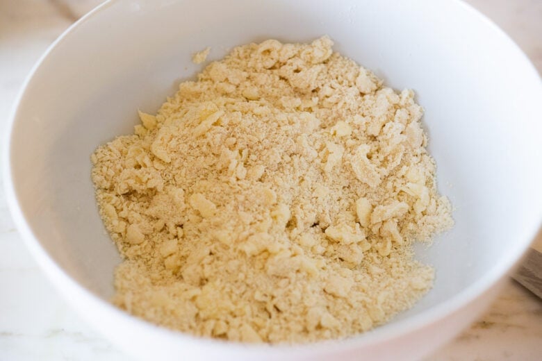 Butter, flour, salt and baking powder for sourdough biscuits 