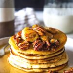 How to make Sourdough Pancakes using sourdough starter or discard. A quick and easy recipe that can be made with any type of flour- bread flour, whole wheat, einkorn, spelt or a mix. 