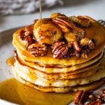 How to make Sourdough Pancakes using sourdough starter or discard. A quick and easy recipe that can be made with any type of flour- bread flour, whole wheat, einkorn, spelt or a mix.
