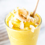 a vegan toasted coconut smoothie