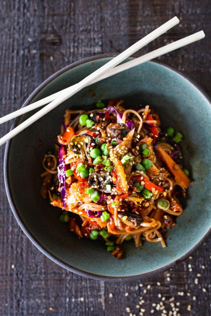 20 Best Cabbage Recipes: Kimchi noodles!