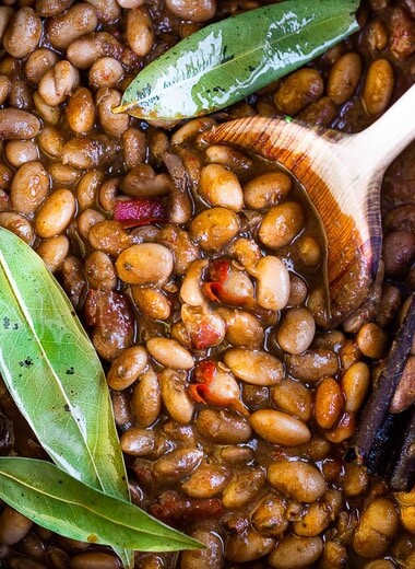 How to cook flavorful healthy vegan Mexican Pinto Beans using dry beans! A Simple easy recipe that can be made on the stovetop or in an Instant Pot. A delicious addition to your Mexican Feast, or weekly meal prep. It can be made ahead!  Allow 6 hours of soaking time.  #pintobeans