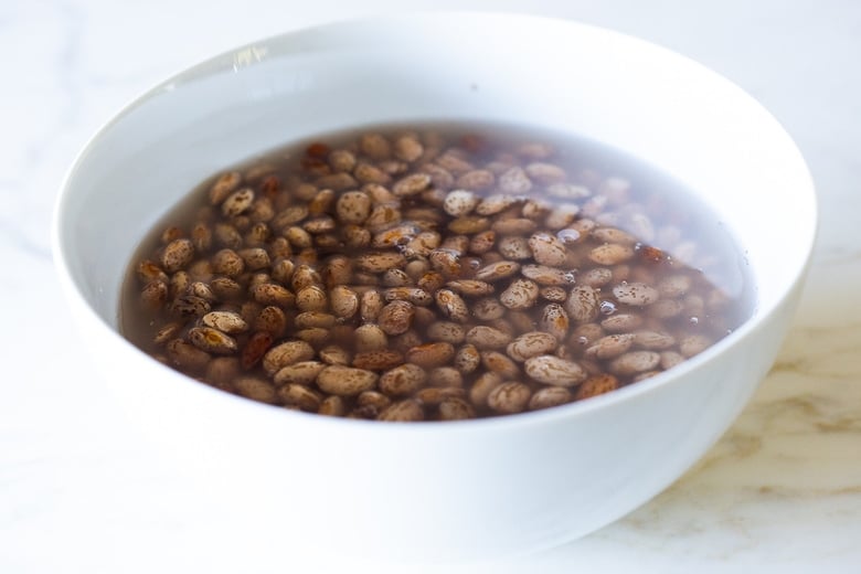 soaking pinto beans 