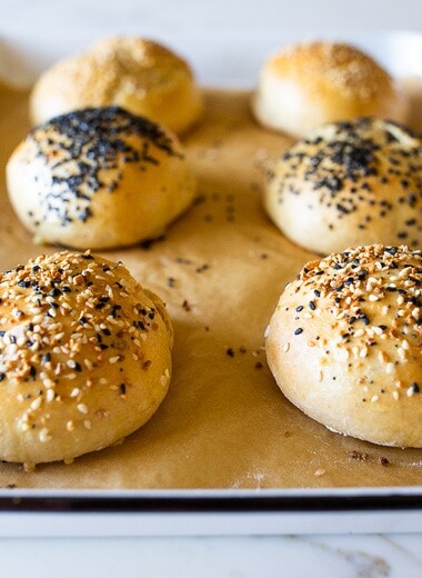 How to make Sourdough Buns with leftover over sourdough starter that are light and airy (like a brioche bun)  in about 2 1/2 hours from start to finish, with only 20 minutes of hands-on time. 