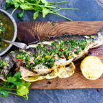 A simple recipe for grilled branzino topped with gremolata that can be made in 40 minutes. Plus how to grill whole fish.