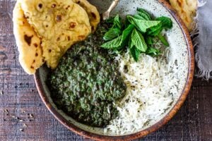 A healthy recipe for Lentil Dal with Spinach, sometime called Saag Dal, this is bursting with authentic Indian flavors!