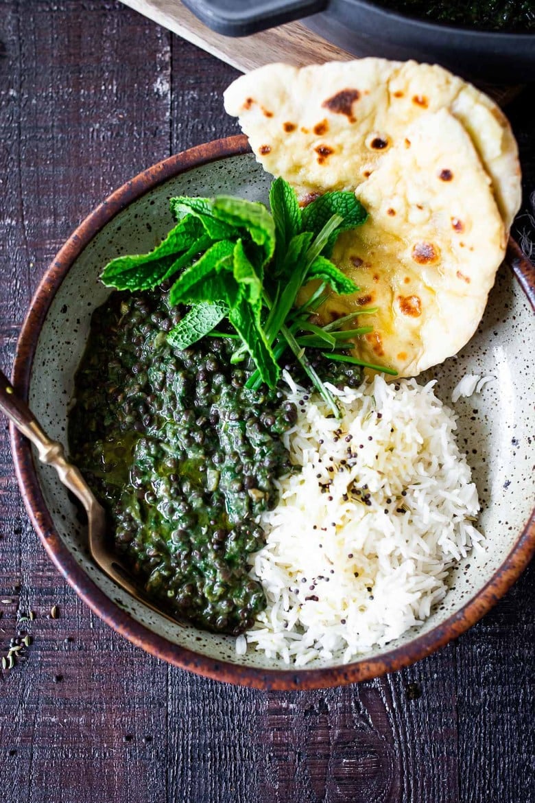 Our 35 Best Indian Recipes | A healthy recipe for Lentil Dal with Spinach, sometime called Saag Dal, this is bursting with authentic Indian flavors!