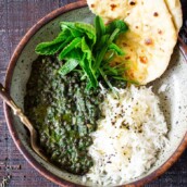 Our 20 BEST Vegetarian Recipes | Emerald Dal - is one of the most delicious, plant-based Indian meals! This version is packed with Spinach making it especially high in nutrients and flavor! Rich, fragrant, and packed with protein, think of this Spinach Lentil Dal - like Saag Paneer, but substituting lentils instead of the Cheese! Super tasty and healthy.  #dal #lentilrecipes #lentildal