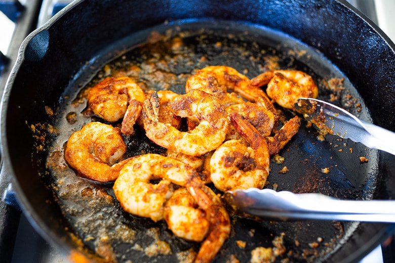 pan fried shirmp for risotto 