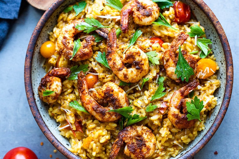 Summer Tomato Risotto with Saffron 