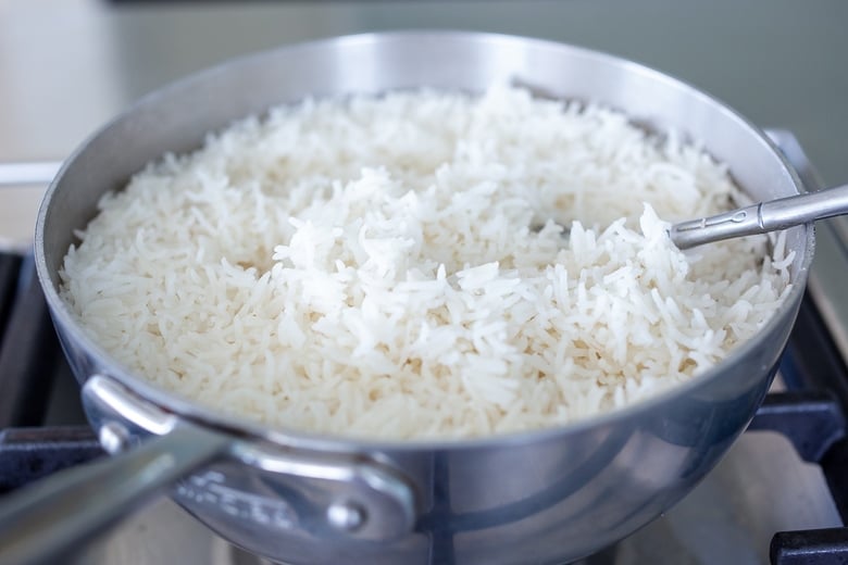 How to make lemon rice- cooked basmati rice 