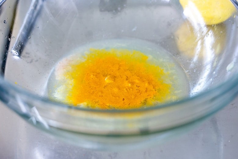mix turmeric with lemon juice