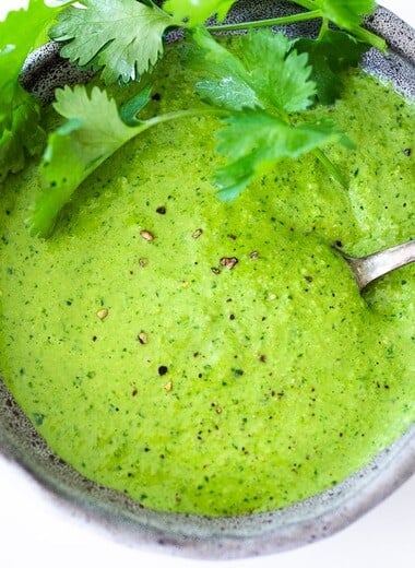 Peruvian Gren sauce in a bowl