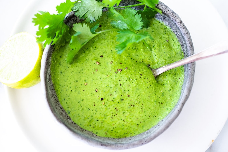 Peruvian Gren sauce in a bowl