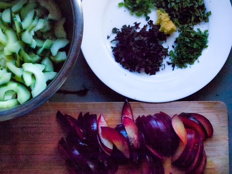 plum salad ingredients!