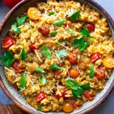 Tomato Risotto with Saffron