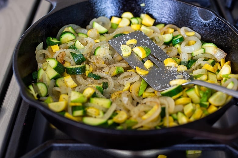 sautéed veggies for quesadillas