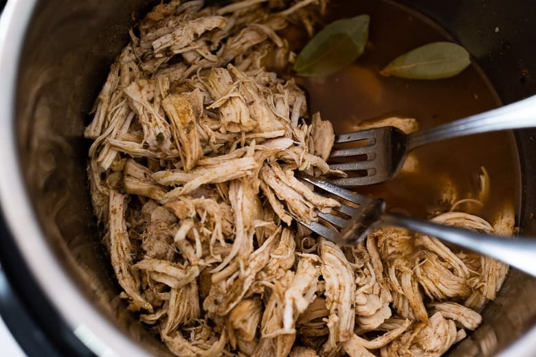 shredded chicken for chicken enchiladas 