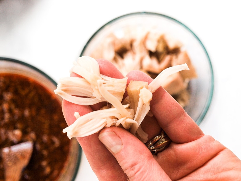 Jackfruit lends itself perfectly to Bulgogi. It shreds easily, has a tender texture, and a fairly neutral taste allowing it to take on the flavor of the marinade.