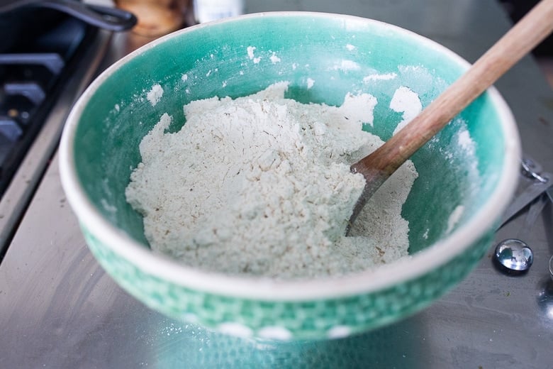 mix flour and salt