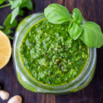 A delicious recipe for Arugula Pesto designed to enliven soups, stews, cassoulets, sandwiches and pasta dishes. It's vegan and made with almonds, basil and lemon zest adding a peppery brightness to dishes you are already making! 