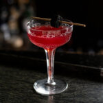 Berry Naughty -A holiday cocktail made with Rye whiskey, cranberry, lemon, and 2 liqueurs, topped with a dash of celery bitters - and whichever garnish you feel is merited this year.