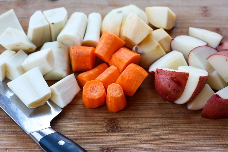 prep the root veggies