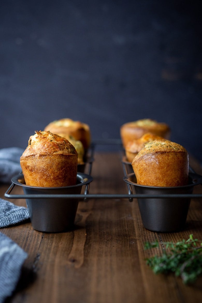 How to make the best Popovers from scratch that are light and airy on the inside and golden and crispy on the outside. An easy recipe that requires only 10 minutes of hands-on time! #popovers