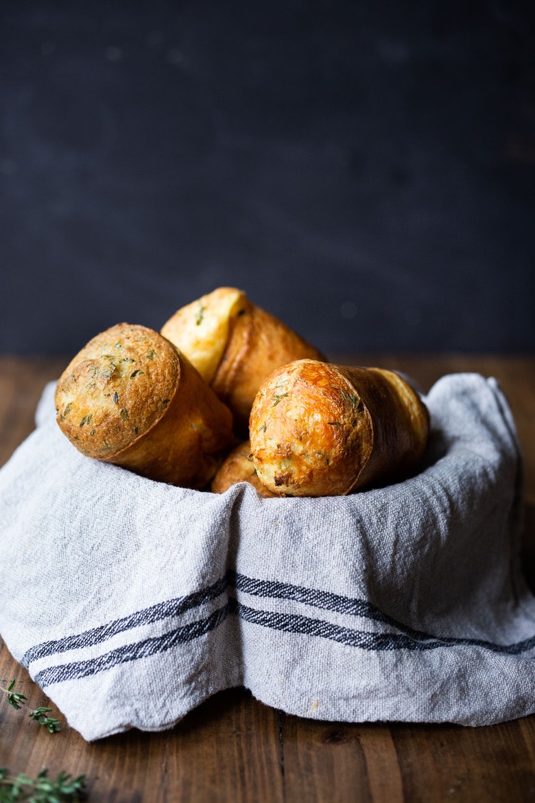 How to make the best Popovers from scratch that are light and airy on the inside and golden and crispy on the outside. An easy recipe that requires only 15 minutes of hands-on time! #popovers