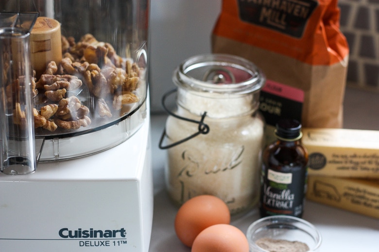 food processing the walnuts